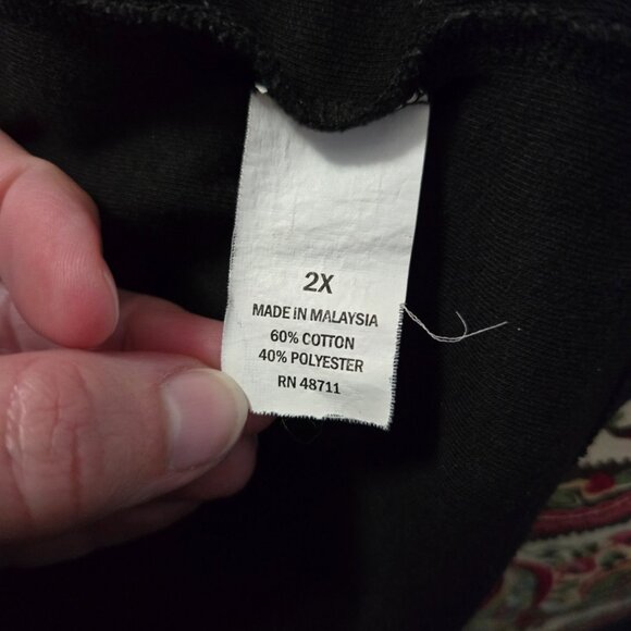 Falls Creek Classic Black Long Sleeve Tee - Size 2x - Picture 4 of 5